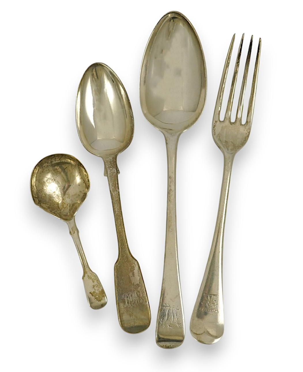 A quantity of assorted mainly 19th century and later silver flatware